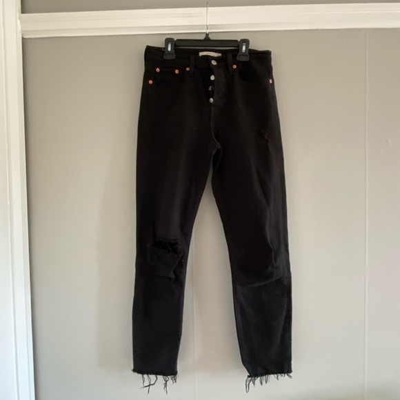 Levi’s Wedgie black jeans sz 25 - Picture 1 of 5